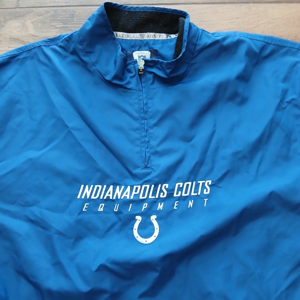 Vintage Indianapolis Colts Jacket Mens‎ 2XL Blue Reebok NFL Pullover Windbreaker - Picture 2 of 7